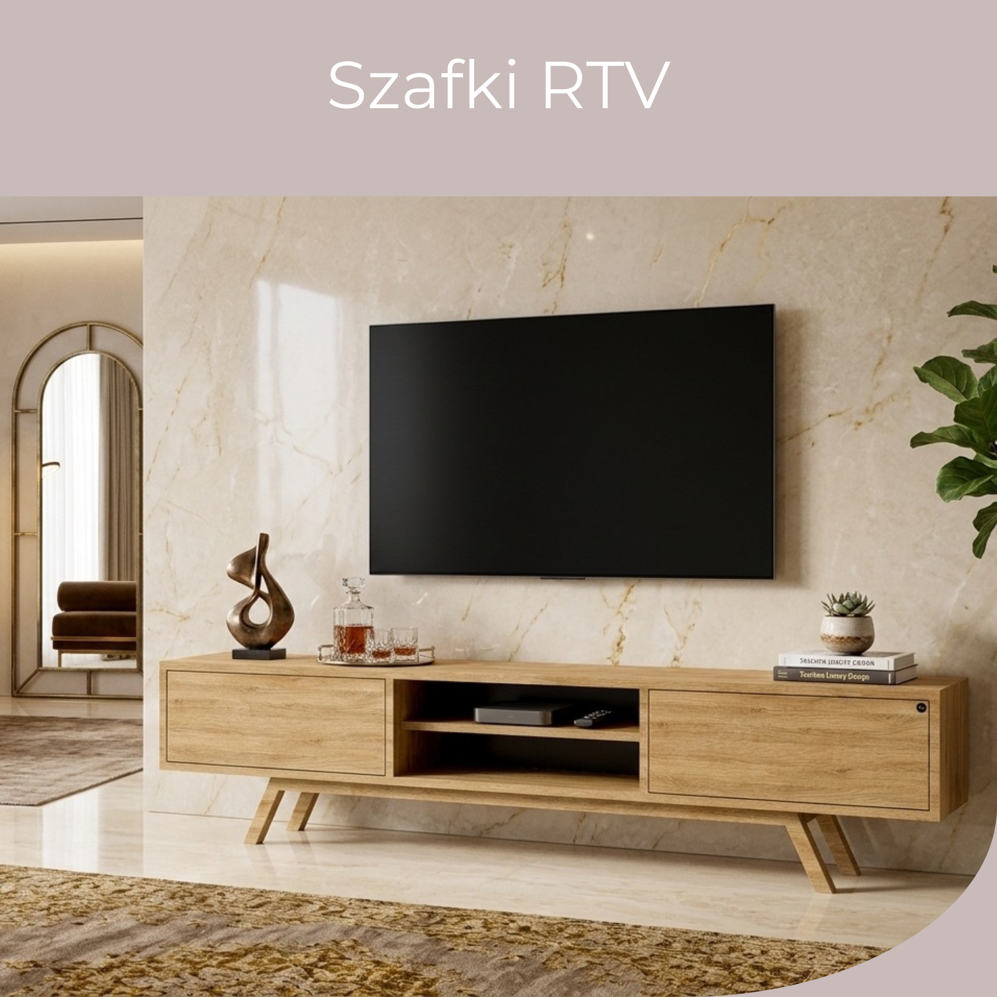 Szafki RTV drewno lite